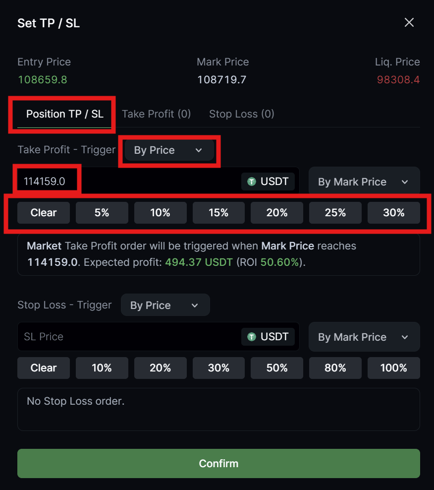 LeveX Futures TP
