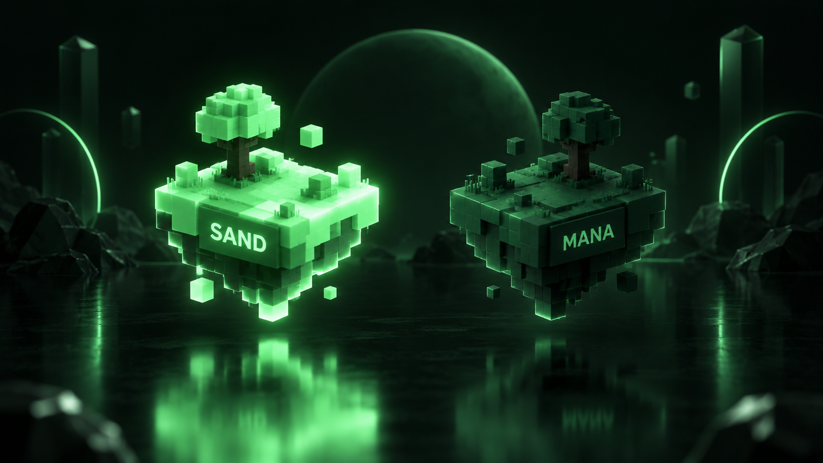 LeveX comparison of The Sandbox and Decentraland metaverse tokens