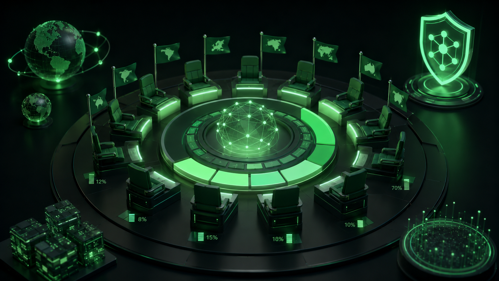 LeveX diagram of Hedera's enterprise Governing Council seats