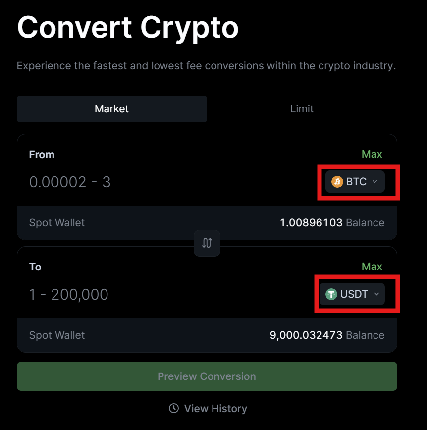 LeveX convert select tokens