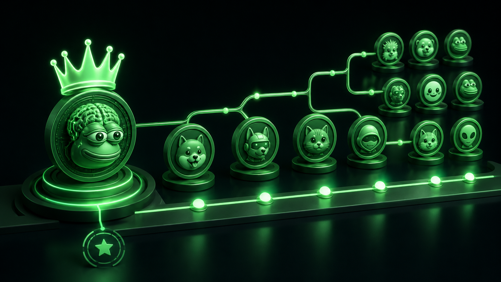 LeveX timeline of TURBO as the first AI-created meme coin