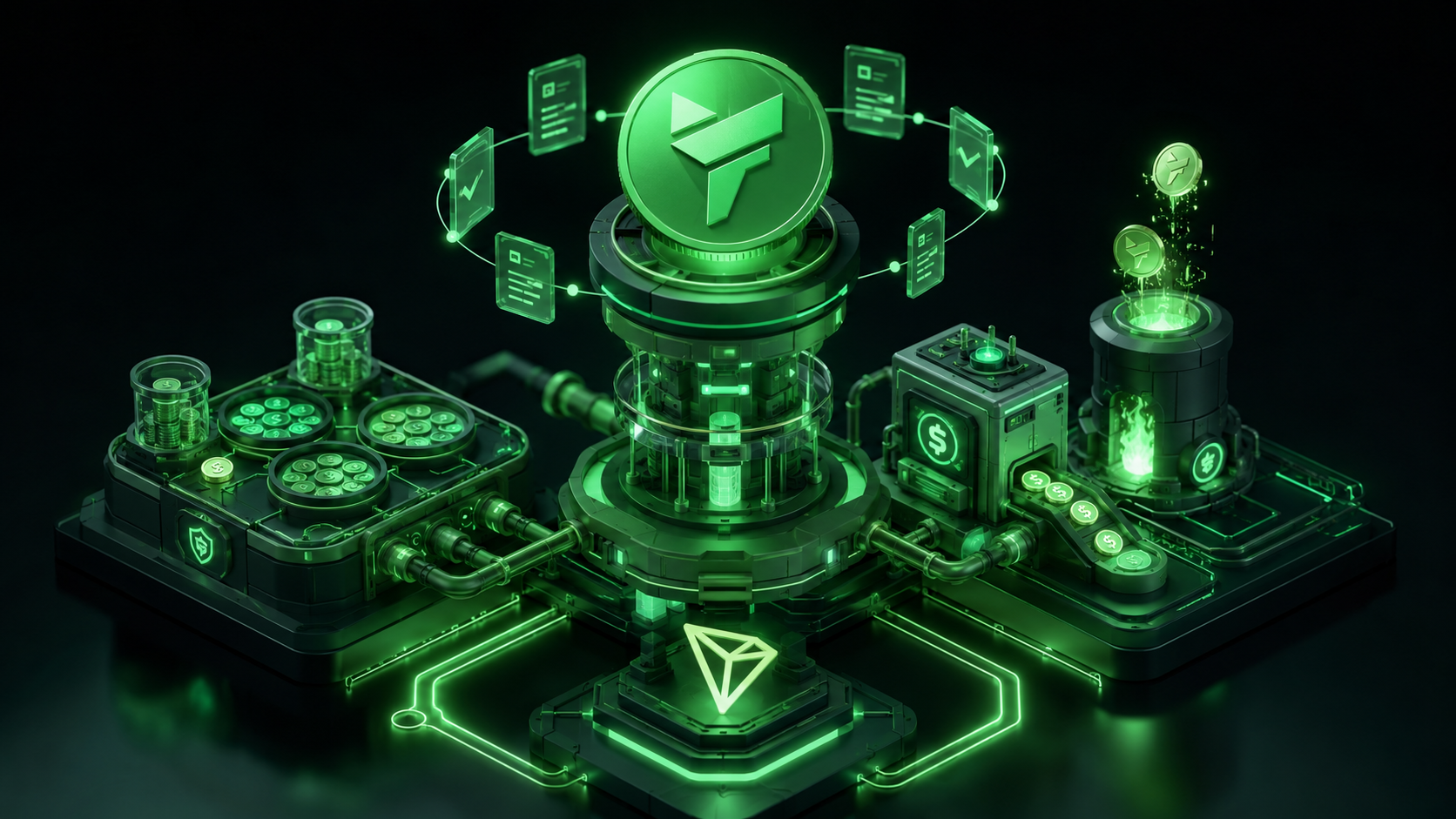 LeveX diagram of JST atop TRON's DeFi stack with JustLend and USDJ