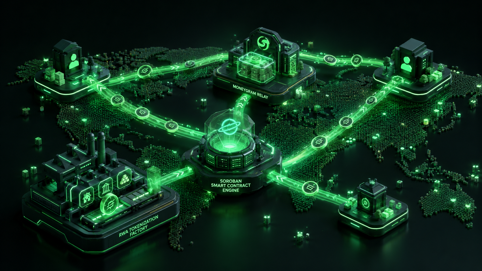 LeveX map of XLM cross-border payment lanes and USDC remittances