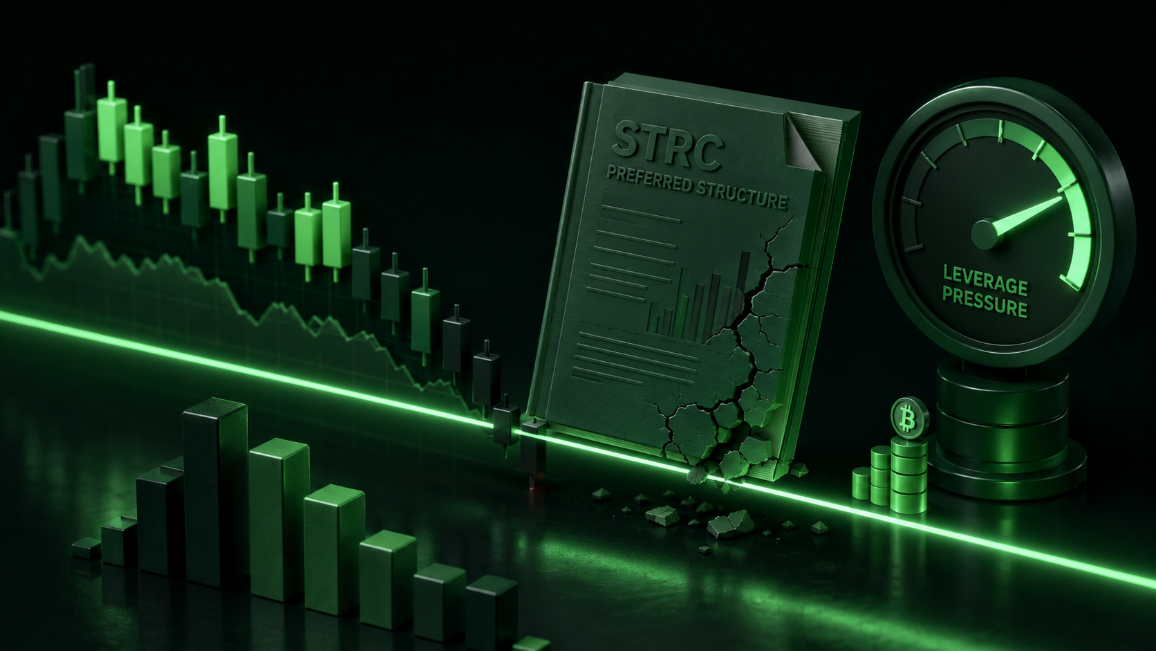 LeveX chart of Bitcoin trading below Strategy's $75,577 cost basis