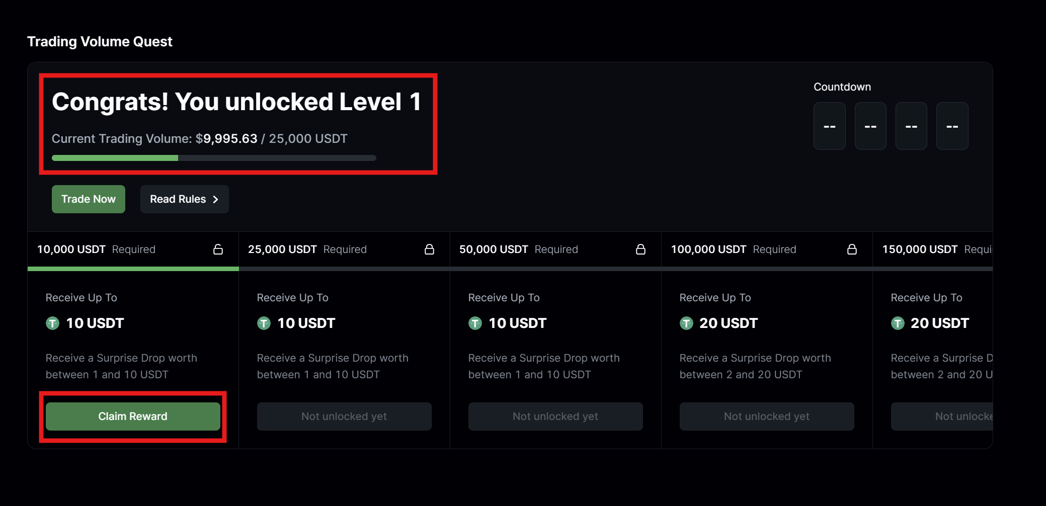 LeveX Quests gained