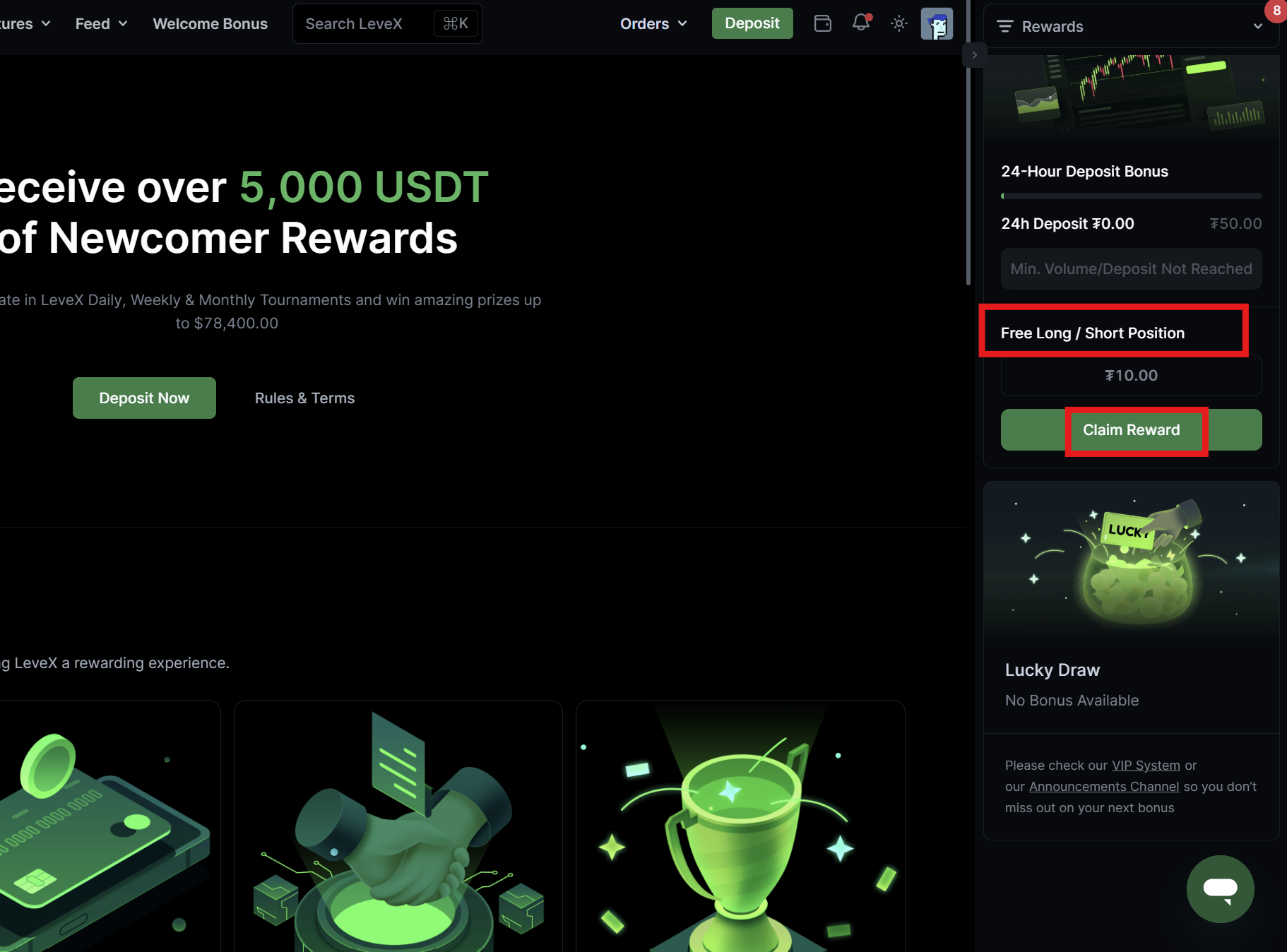 LeveX Free Position