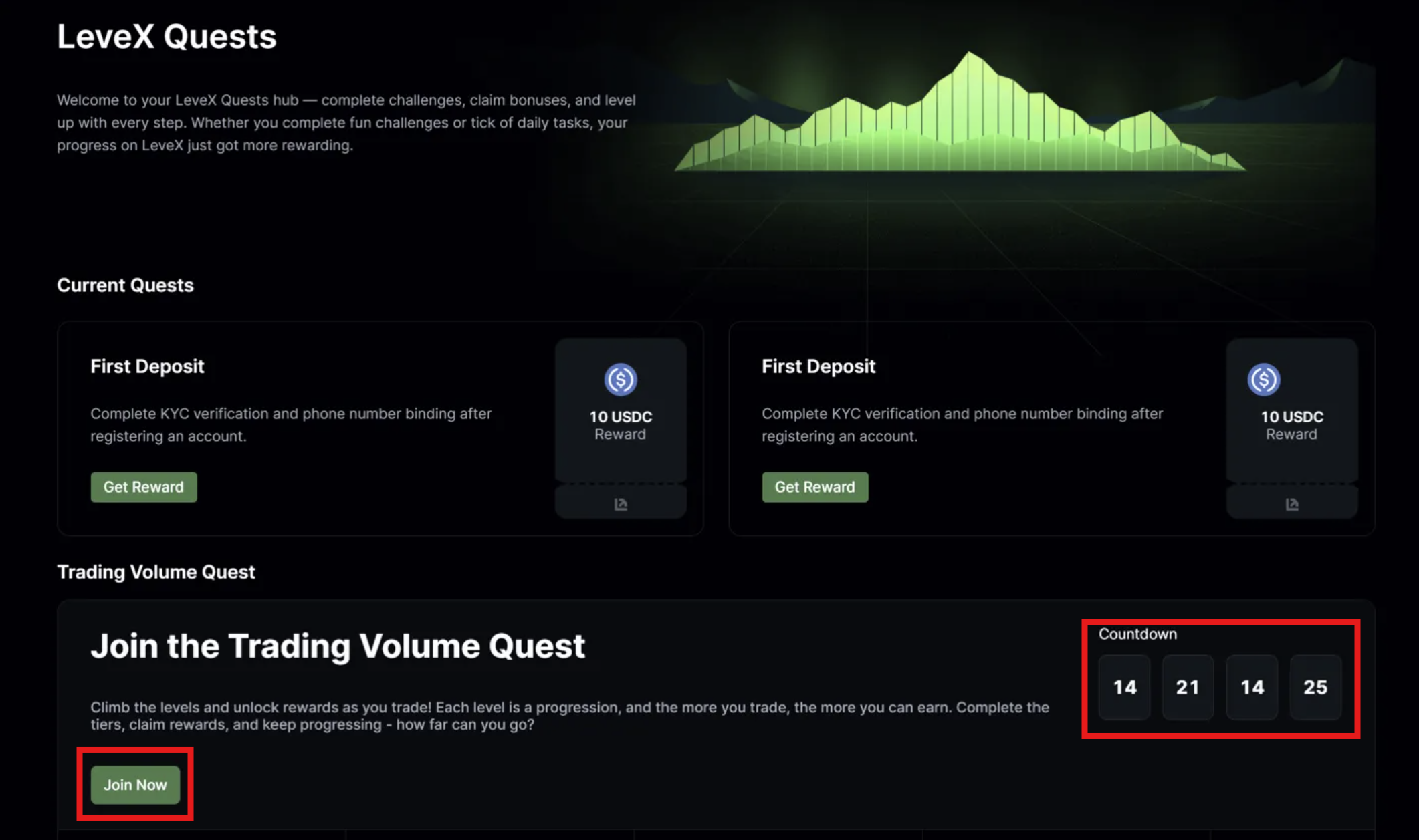 LeveX Quests page