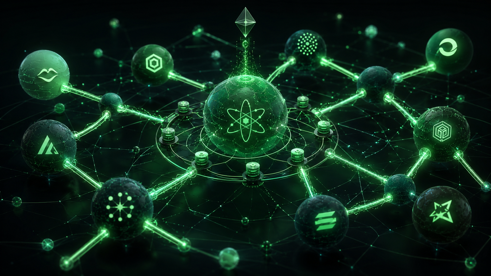 LeveX diagram of sovereign Cosmos chains linked by IBC connections