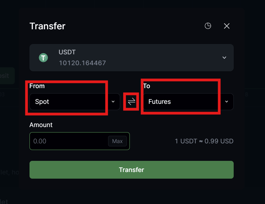 LeveX Transfer to and from